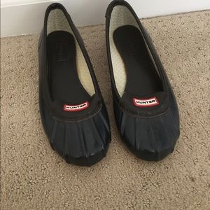 Hunter wellies flats